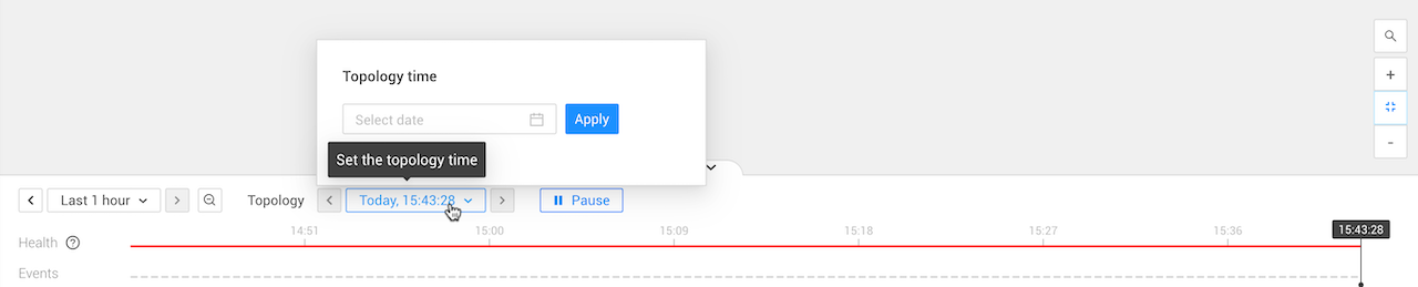 Verwenden Sie das Popup "Topologiezeit festlegen"