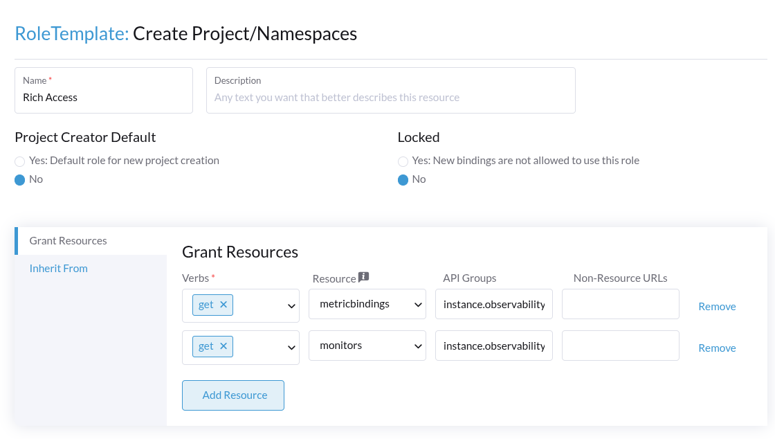 Custom RoleTemplate for richer access